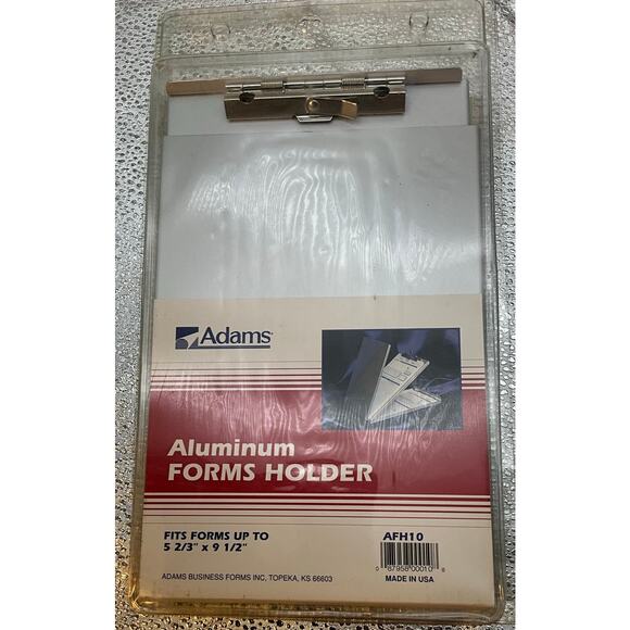 Adams Snapak Aluminum Top-Open Forms Folder 3/8" Clip 5 2/3 x 9 1/2 Sheets AFH10 - Picture 1 of 5